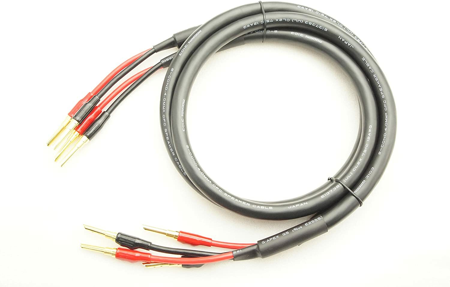 MOGAMI Speaker Cable With Banana Male 